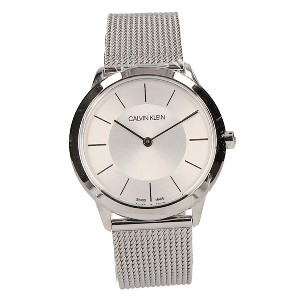 Calvin Klein Minimal K3M22126 stainless steel men's watch with silver mesh strap