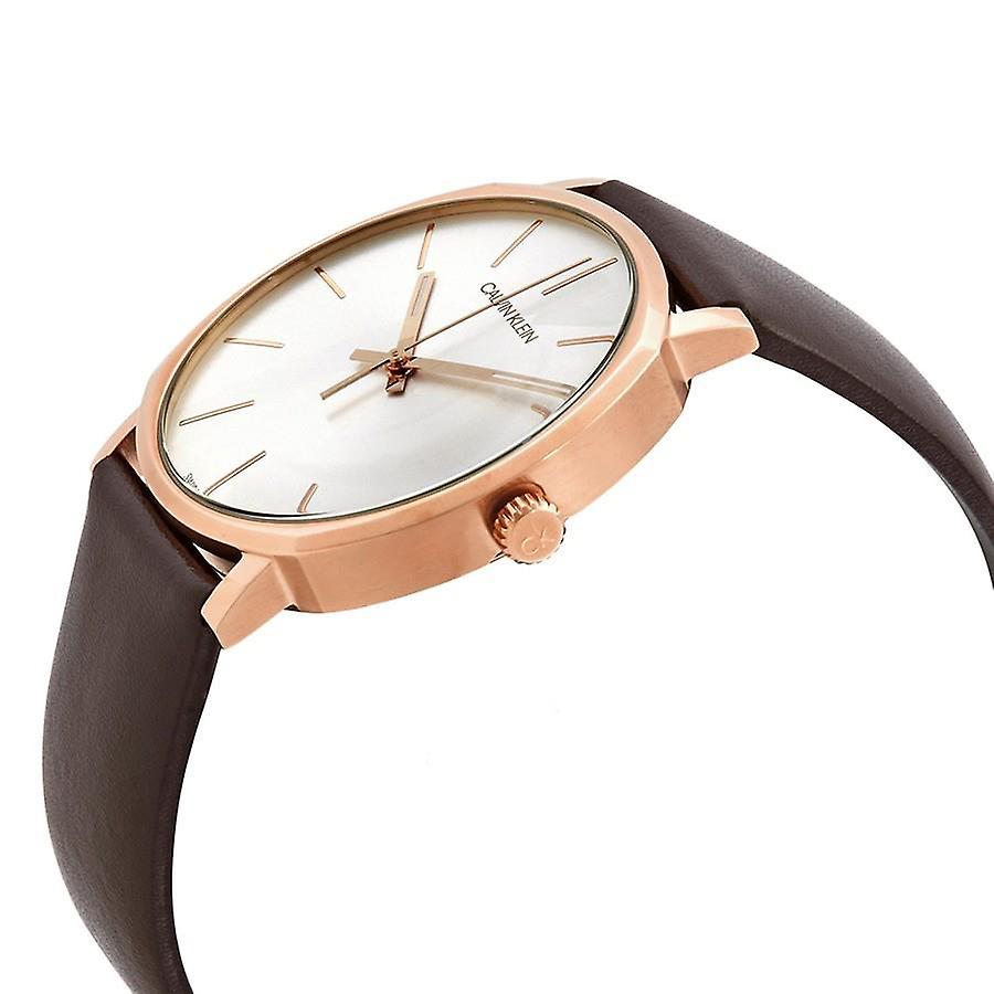 Calvin Klein Posh watch side profile with rose gold case and visible crown detail
