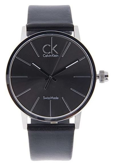 Calvin Klein Post Minimal watch 45-degree angle showing dial and strap