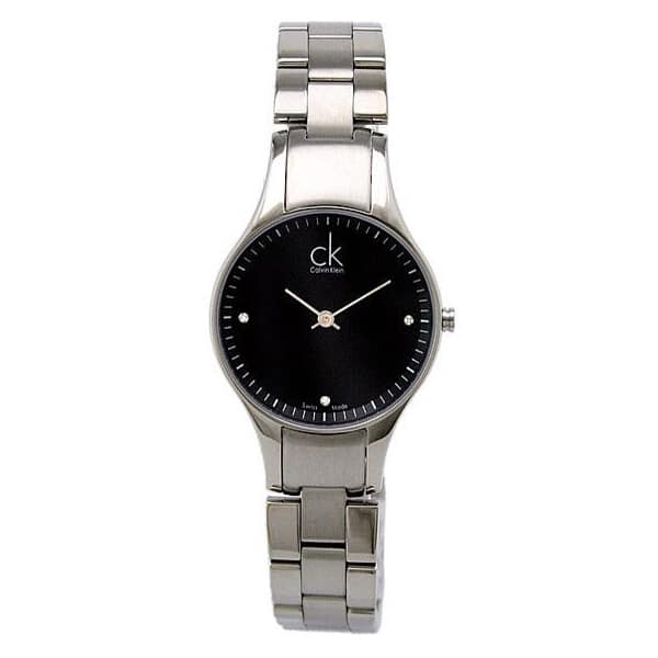 Calvin Klein Simplicity K4323104 black dial with silver steel bracelet