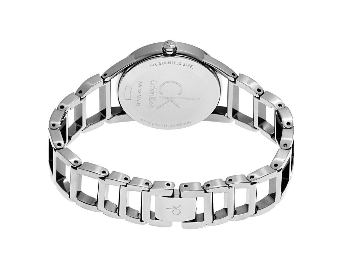 Back view of Calvin Klein Stately steel bracelet and case