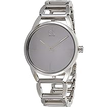 Calvin Klein Stately K3G23128 silver watch dial closeup