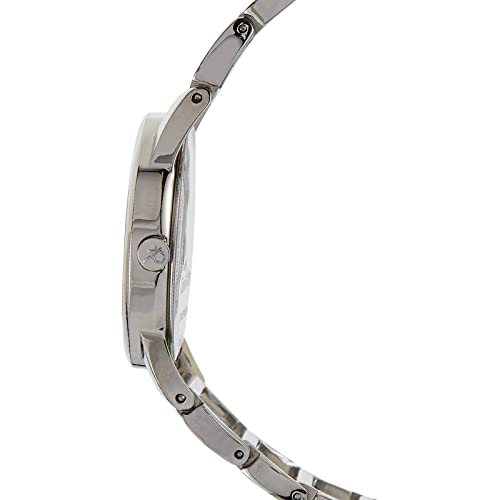 Side view of Calvin Klein Stately watch showing case profile and bracelet