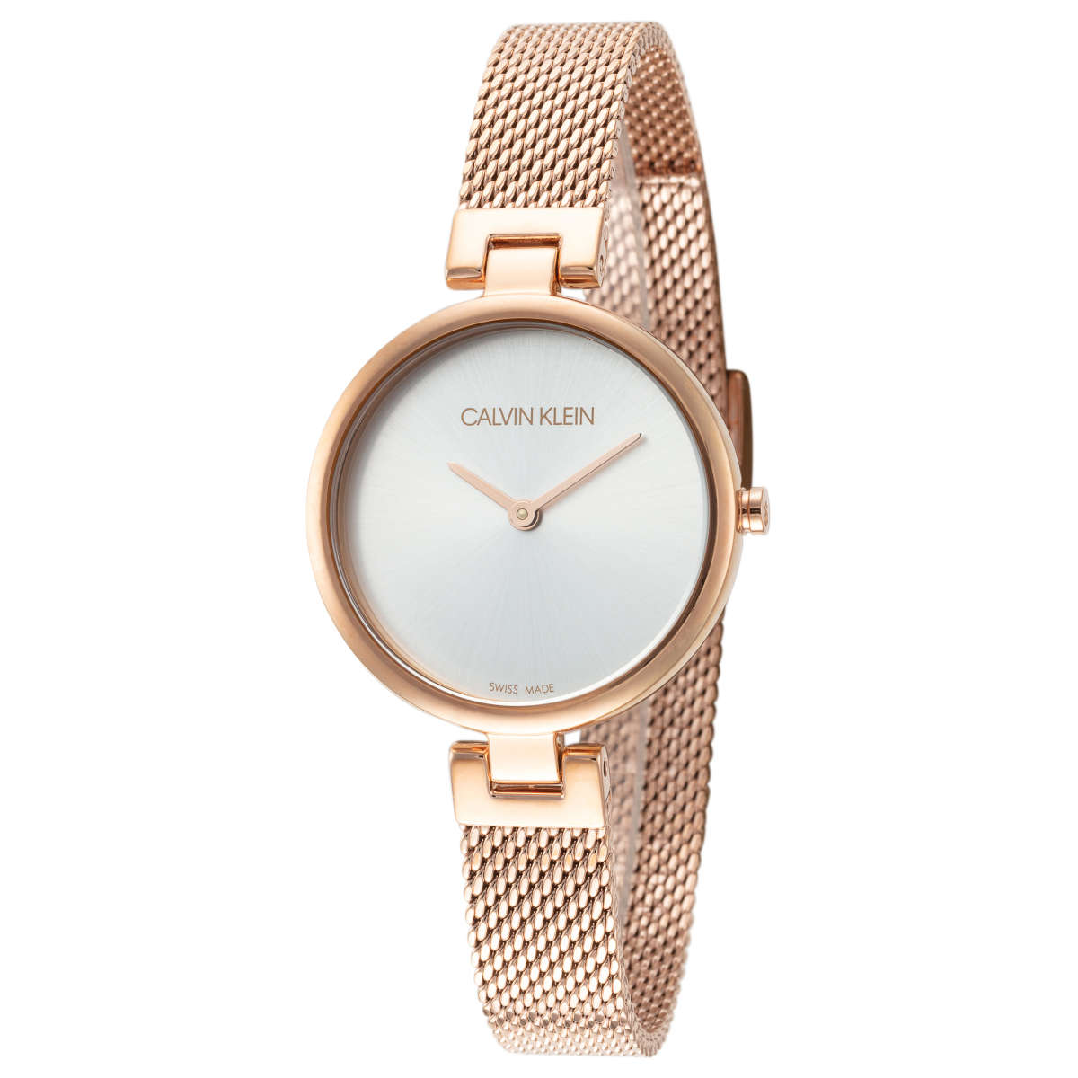 Calvin Klein Statement K8G23626 quartz ladies watch front view with silver dial