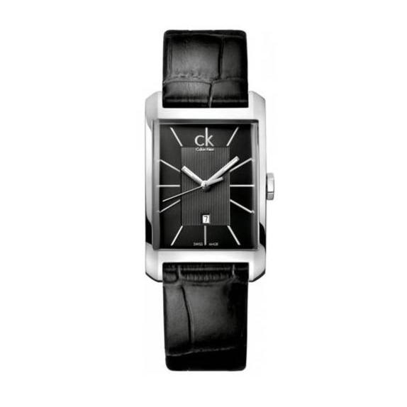 Calvin Klein Window K2M23107 rectangular case with anthracite dial and white hour markers