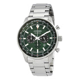 Citizen Chronograph Eco-Drive Green Dial Men's Watch CA4500-91X - The Watches Men & Co