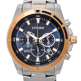 Citizen Chronograph Quartz Blue Dial Two-Tone Men's Watch AN8206-53L - The Watches Men & Co #4