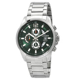 Citizen Chronograph Quartz Green Dial Watch AN3690-56X - The Watches Men & Co