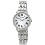 Citizen Classic Coin Edge Eco-Drive Silver Dial Ladies Watch EM1050-56A - The Watches Men & Co