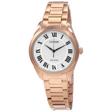 Citizen Eco-Drive Arezzo White Dial Ladies Watch EM0973-55A - The Watches Men & Co