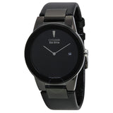 Citizen Eco Drive Axiom Black Dial Black Leather Men's Watch AU1065-07E - The Watches Men & Co