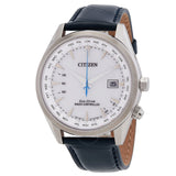 Citizen Eco-Drive Perpetual World Time Silver Dial Watch CB0270-10A - The Watches Men & Co