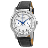 Citizen Eco-Drive Silver Dial Black Leather Men's Watch AO9000-06B - The Watches Men & Co