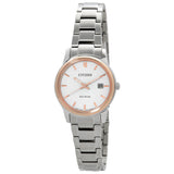 Citizen Eco-Drive White Dial Two-Tone Ladies Watch EW2319-71A - The Watches Men & Co