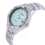 Citizen Marine Lady Crystal Eco-Drive Green Dial Watch FE6170-88L - The Watches Men & Co #2