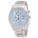 Citizen Perpetual World Time Chronograph Blue Dial Men's Watch AT8260-85M - The Watches Men & Co