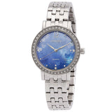 Citizen Quartz Crystal Blue Mother of Pearl Dial Ladies Watch EL3100-55N - The Watches Men & Co