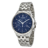 Citizen Sapphire Collection Eco-Drive Chronograph Blue Dial Men's Watch AT2141-52L - The Watches Men & Co