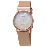 Citizen White Mother of Pearl Dial Ladies Watch EG7073-16Y - The Watches Men & Co