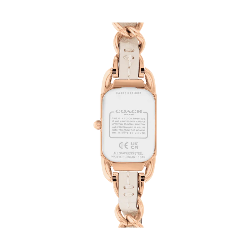 Coach 14504283 watch caseback showing specifications and branding