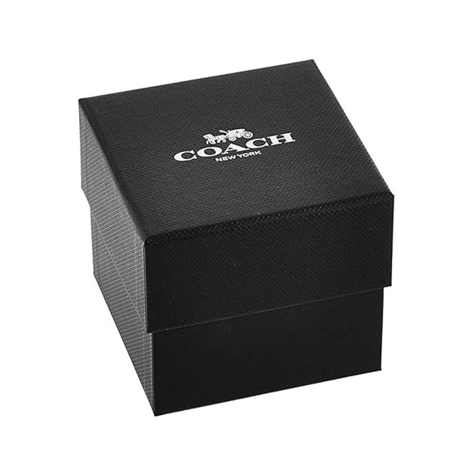 Coach Cass watch packaging with black box and Coach branding
