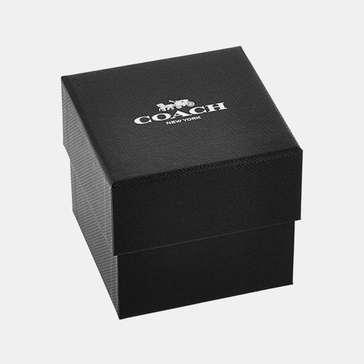 Coach Cass watch packaging with black branded box