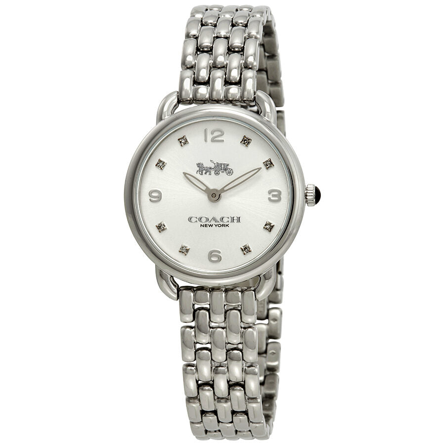 Coach Delancey Slim silver dial ladies watch with stainless steel bracelet