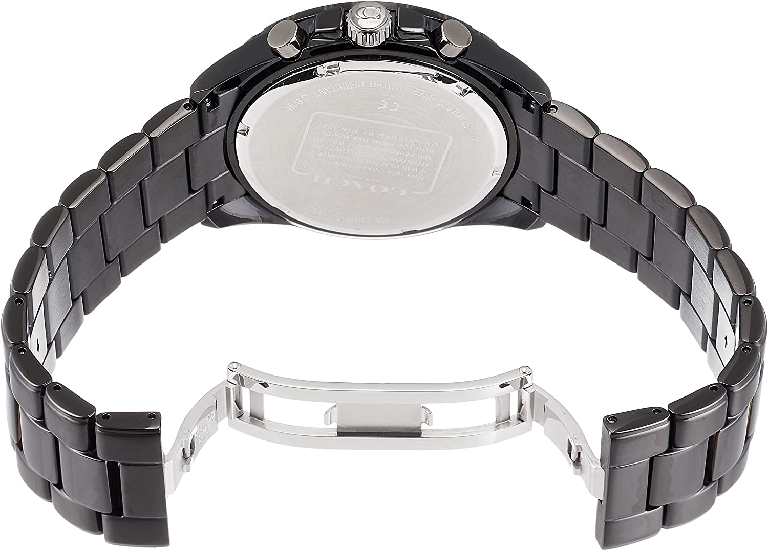 Coach Kent watch caseback and bracelet display view