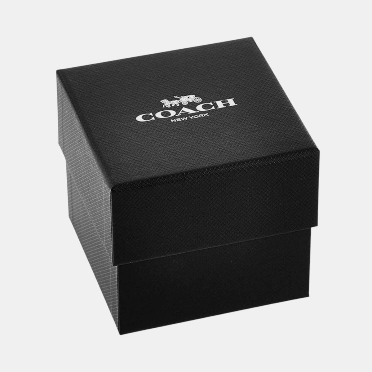 Coach black branded watch box with Coach logo