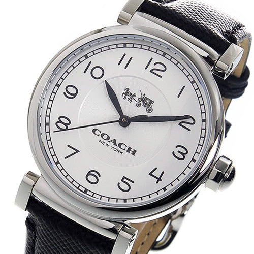 Close-up of Coach Madison watch dial showing numerals and Coach branding