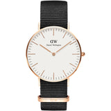 Daniel Wellington White Classic Cornwall 36mm Women's Gold Watch DW00100259 - Kiwi Watches