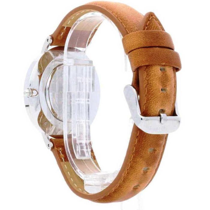 Daniel Wellington Durham 36mm Black Dial Brown Genuine Leather Silver Watch - DW00100144