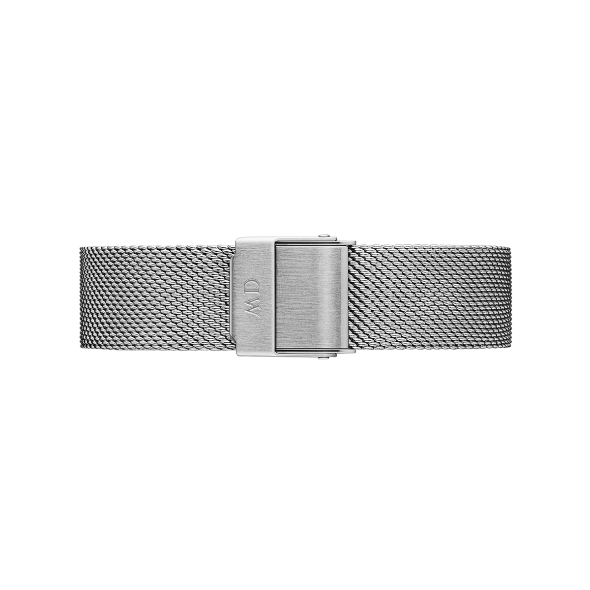 Steel mesh strap with rectangular buckle clasp