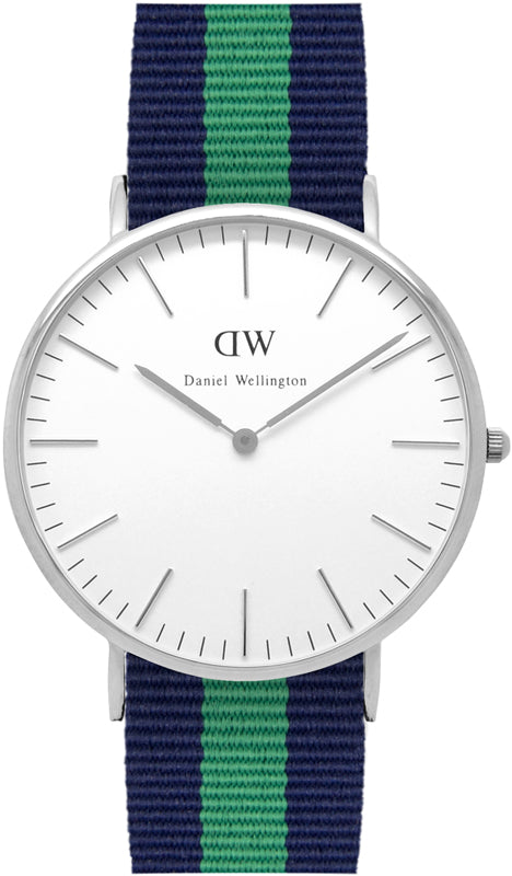 Daniel Wellington Warwick 40mm White Dial Men's Silver Watch - DW00100019