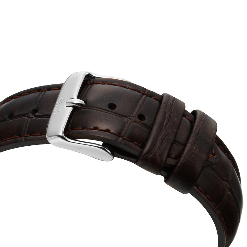 Daniel Wellington York 40mm Black Dial Genuine Leather Men's Gold Watch - DW00100134