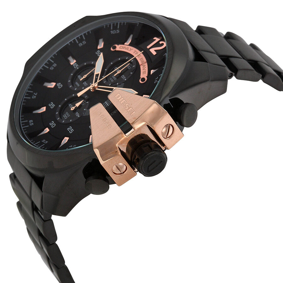 Diesel Chief Chronograph Black Dial Stainless Steel Men's Watch #DZ4309 - The Watches Men & CO #2