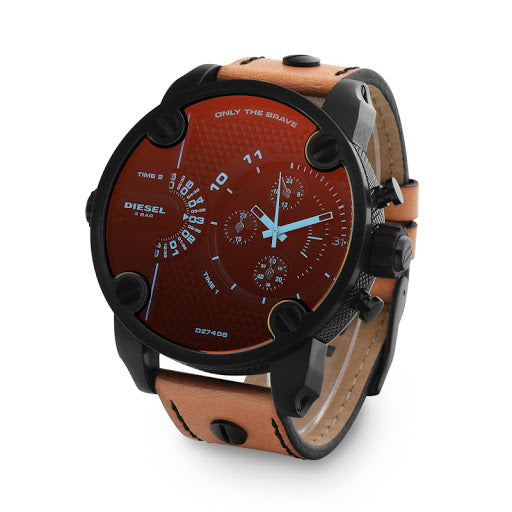 Diesel Daddy Brown Leather Men's Watch DZ7408 - The Watches Men & CO