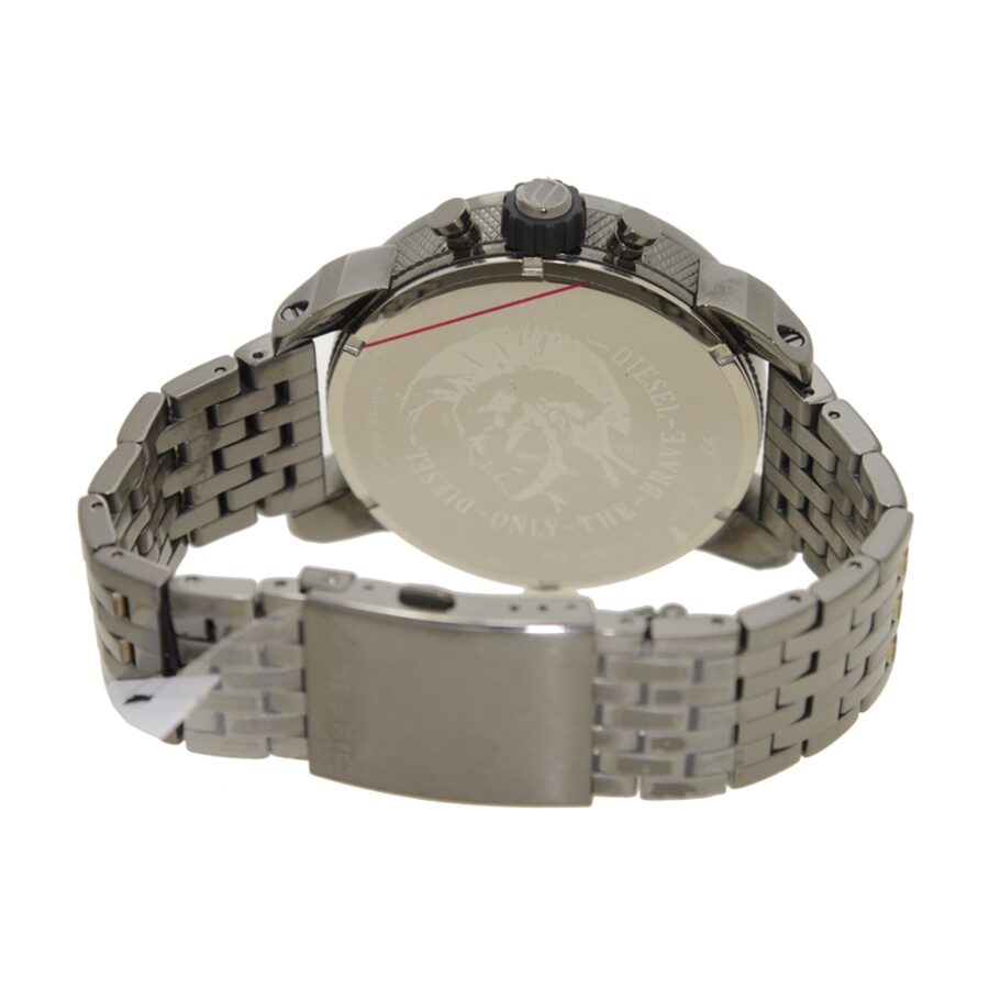 Diesel Little Daddy Dual Time Chronograph Grey Dial Steel Men's Watch #DZ7263 - The Watches Men & CO #5