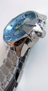 Diesel Mega Chief Chronograph Light Blue Dial Men’s Watch DZ4281 - Watch
