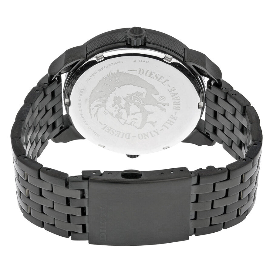 Diesel Mini Daddy watch caseback showing engraved Diesel branding and text
