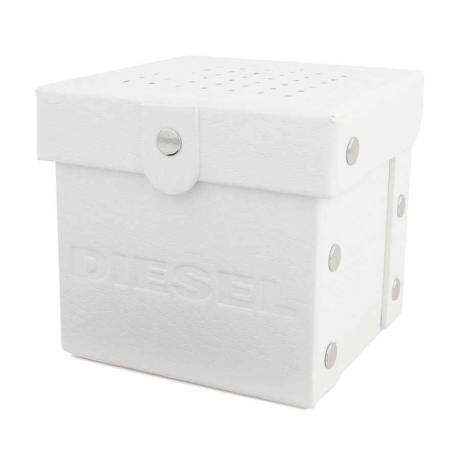Diesel Mini Daddy DZ7317 watch in white branded presentation box