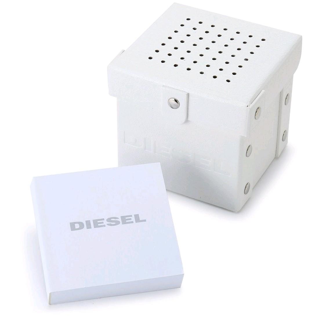 Diesel Mini Daddy DZ7318 watch box and packaging with white Diesel branding