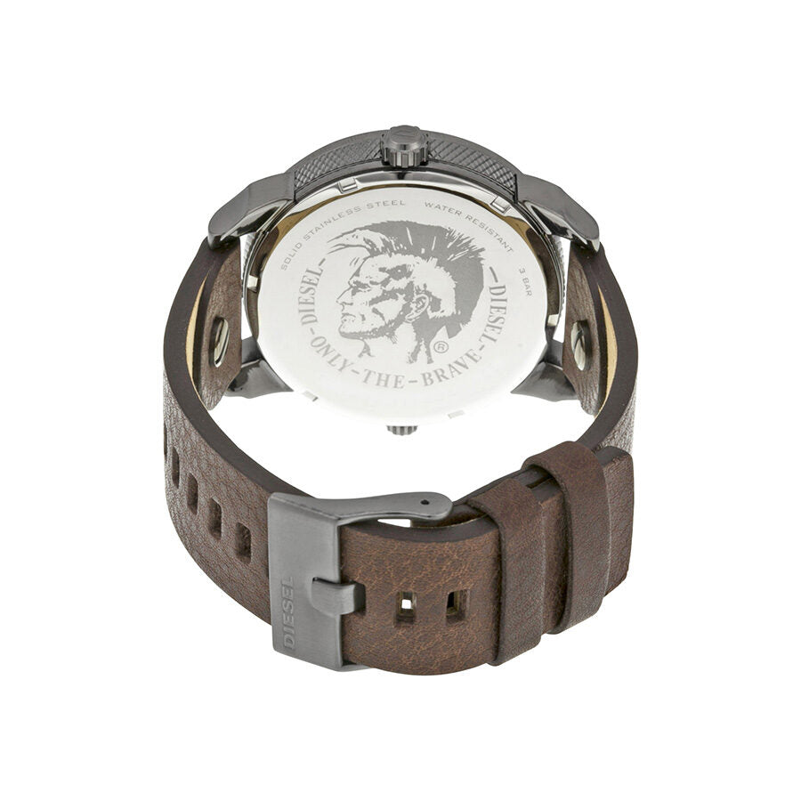Caseback of Diesel Mini Daddy watch with Diesel logo and branding