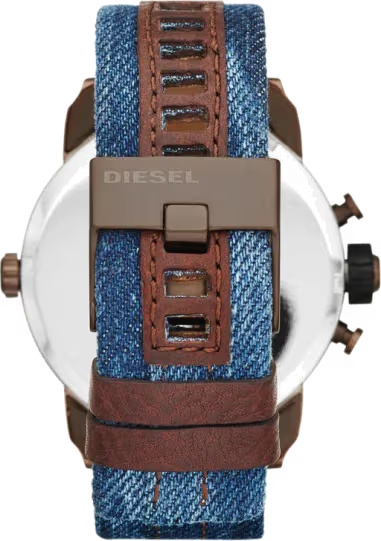 Diesel Little Daddy Brown Case and Blue Denim Strap - DZ7320