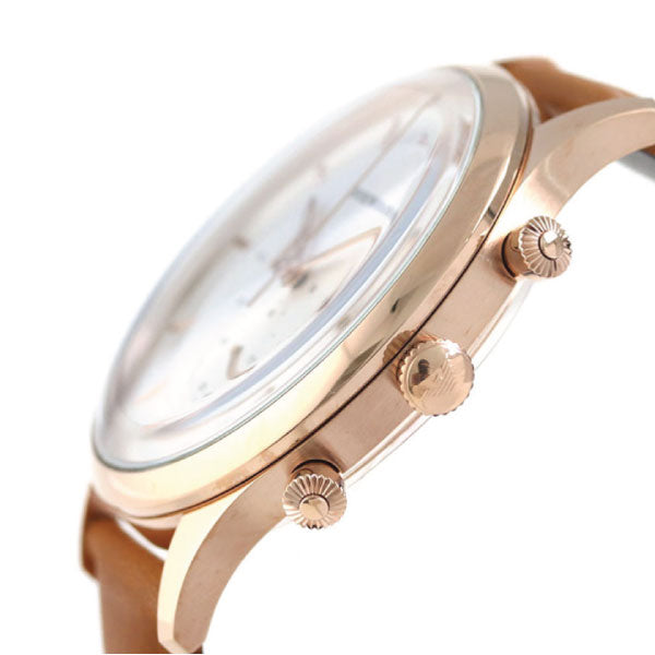 Emporio Armani AR11043 side profile displaying case thickness and chronograph pushers