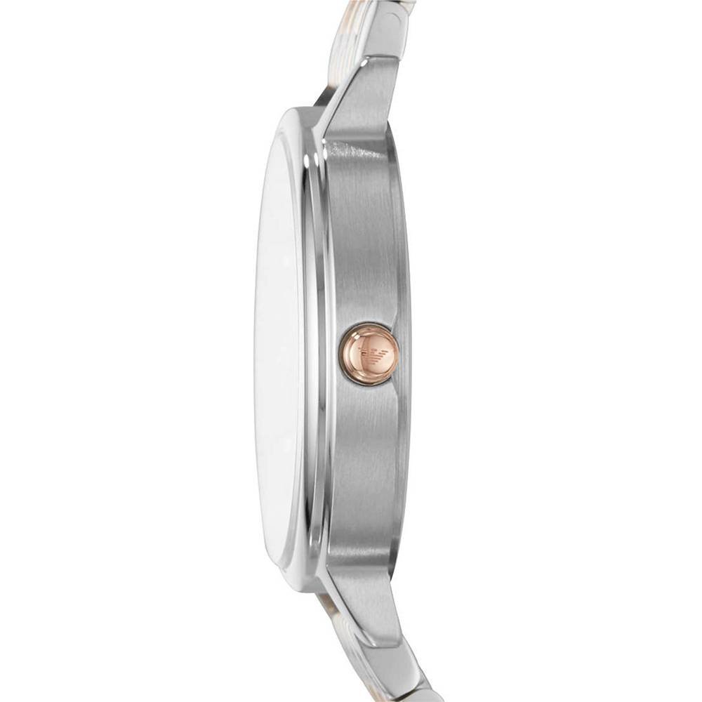 Side profile showing case thickness and rose gold crown detail of AR11094