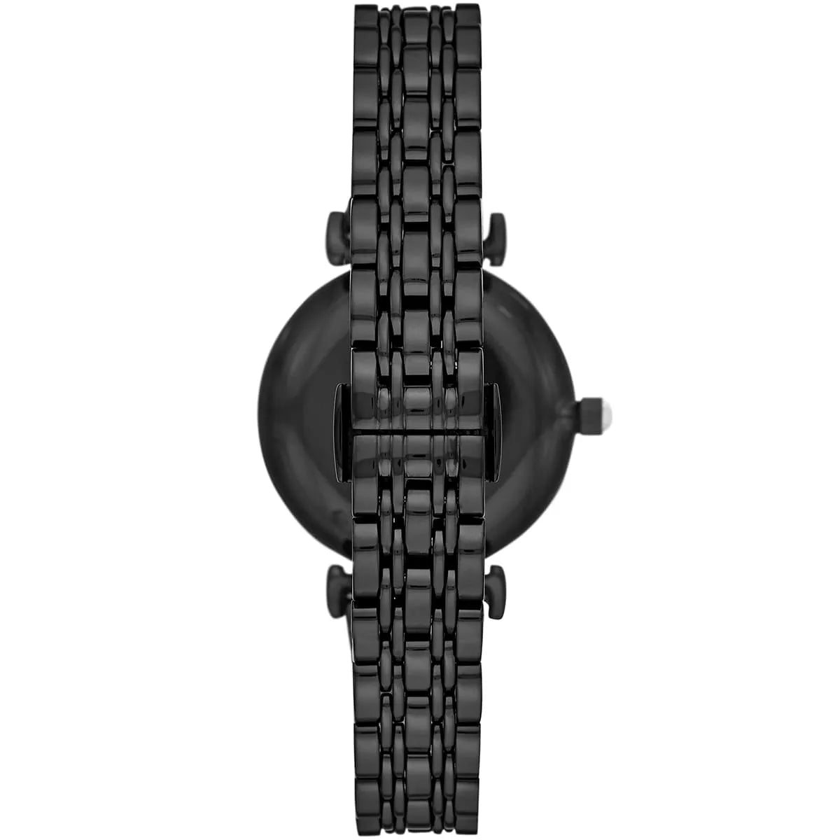 Side view of Emporio Armani AR11268 showing black case profile and bracelet