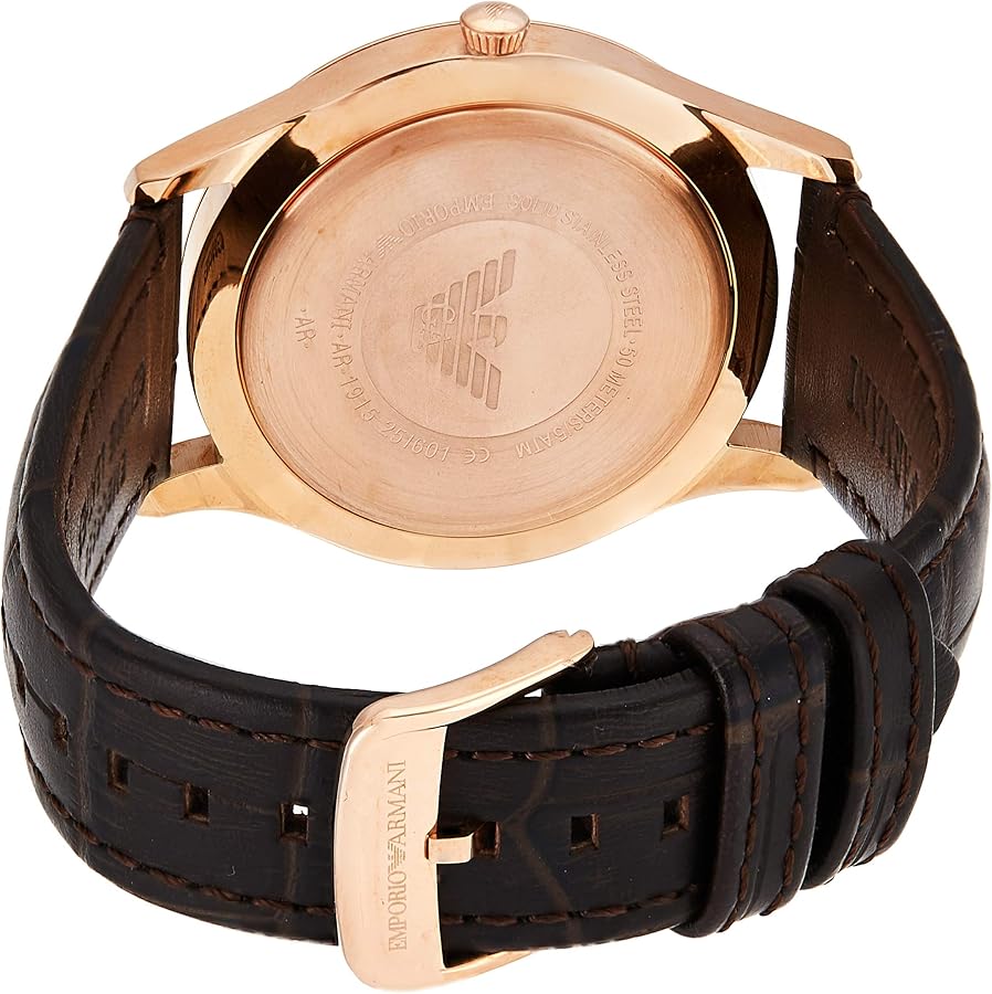 Emporio Armani AR1915 caseback with Emporio Armani eagle logo embossed