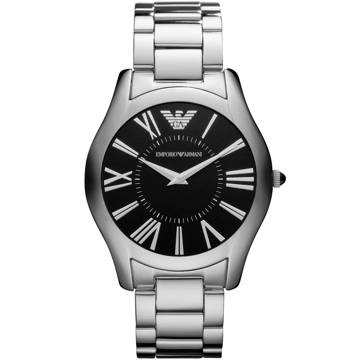 Emporio Armani AR2022 men's watch with black dial and stainless steel bracelet