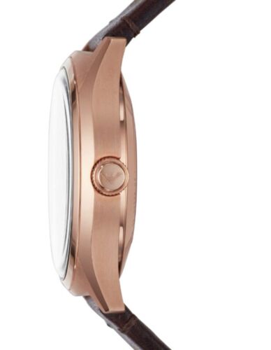 Emporio Armani AR60005 Meccanico watch side profile with crown and case band